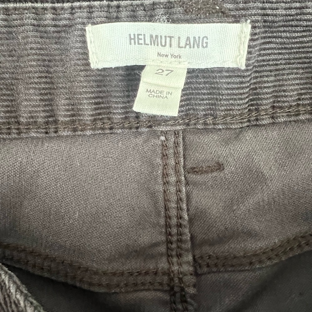 Helmut Lang Cord pant Dark Brown fine Wale Corduroy Boot Cut Pants bottoms chino - Picture 8 of 8